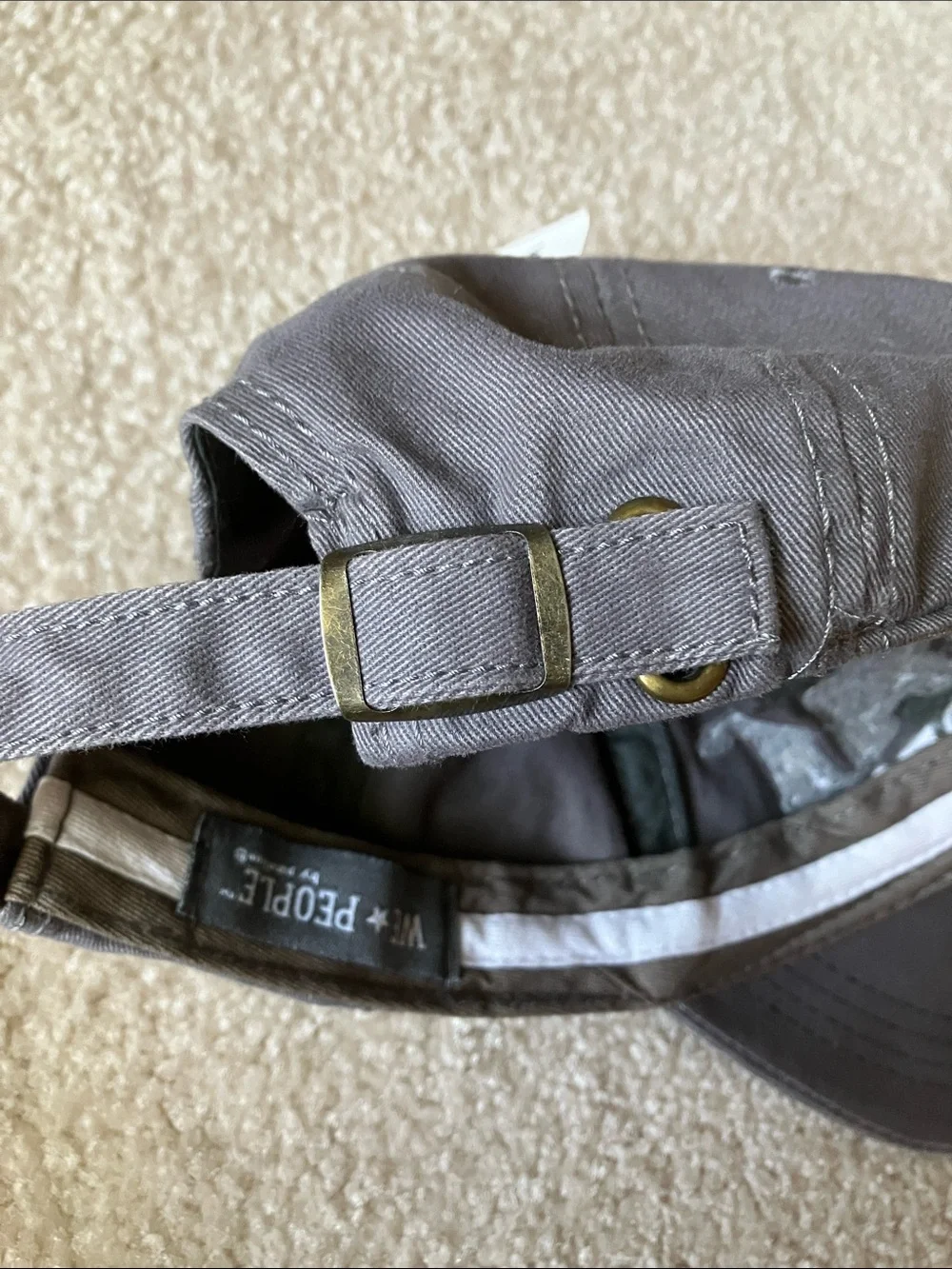 Cat People Embroidered Baseball Cap -Charcoal